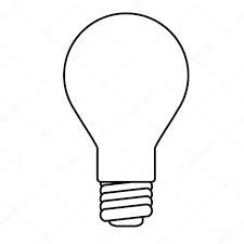 White Lightbulb Outline Stock Vector C Bigalbaloo 121909290