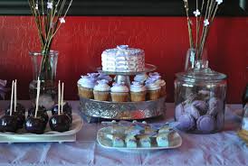 There is a gorgeous spray of desserts and treats for the party guests to enjoy. Purple Party And Dessert Table The Kitchen Mccabe