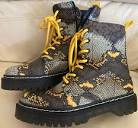 La Strada Ladies Shoes Size 37 NAVY With Yellow Snake Look Boots ...