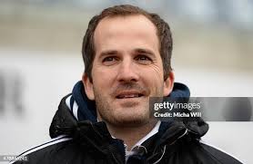 Michael Hefele of Burghausen reacts after beeing booked yellow card... News  Photo