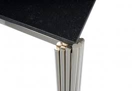 Coffee table is smooth and cool with a subtle silvery glint of crystallization. Jaipur Round Nickel Coffee Table Black Granite Top Serene Furnitureinstore