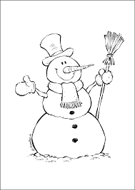 Ausmalbild Schneemann