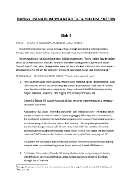 Doc Rangkuman Hukum Antar Tata Hukum Extern N Asyaf Nasser Academia Edu