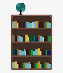A bookshelf will always have the same books in the same places, meaning that the books are either the same, or books in a series. Bookshelf Pixel Art Png Image Transparent Png Free Download On Seekpng