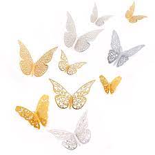 12pcs 3d Butterfly Kids Wall Stickers Wall Decals Stickers Diy Baby Room Decor Shopee Brasil