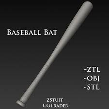 Start with a line, then lathe it to make the bat. Handgun Baseball Bat 3d Model Cgtrader