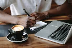 Writer, blogger with the espresso machine always nearby. Photos Man Writing Notes Sittin 141469 Youworkforthem