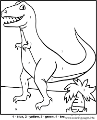 As you can see, each of these 5 pages is labeled and in a cartoony style (because i prefer my dinosaurs to be cute and not. Dinosaur Coloring Pages By Number Coloring And Drawing