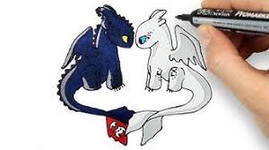 Chibi Lightfury Toothless Drawing How Train Your Dragon Drawings