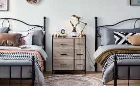 Enjoy free shipping on most stuff, even big create a cohesive and updated foundation in your master suite with this configurable bedroom set. Amazon Com 6 Drawer Dresser Wide Chest Of Drawers Nightstand With Wood Top Rustic Storage Tower Storage Dresser Closet For Living Room Bedroom Hallway Nursery Kid