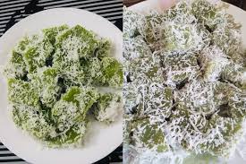 Masukkan tepung beras, tepung sagu dan garam ke dalam mangkuk. Resepi Kuih Kaswi Tepung Beras