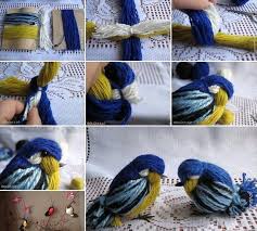 Dans cette vidéo, sarah nous montre comment réaliser un magnifique pompon en laine. Tutoriel Faire Un Oiseau En Laine Poupees De Fil Creations Artisanales En Tricot Artisanat D Oiseaux