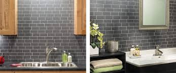 Subway tile with gray or off white grout can make a dramatic look. Dark Gray Subway Tile Backsplash Clever Mosaics