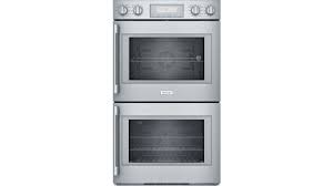 The other top features of this french door oven include six porcelain coated racks, six positions for those racks within the oven. Thermador Pod302rw 30 Professional Series Double Wall Oven Right