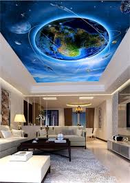 Where else do you spend more time looking up at the ceiling? 3d Wallpaper Ceiling Custom Photo Wall Paper Only Beautiful Earth Design Bedroom Ktv Hotel Bar Living Room Children Room Buy Cheap In An Online Store With Delivery Price Comparison Specifications Photos And Customer Reviews