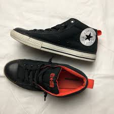 Black And Orange Converse Converse Shoes Converse Black And Orange Sneaker Boys Size 5 Color Black Orange Size 5b Sneakers Converse Orange Sneakers