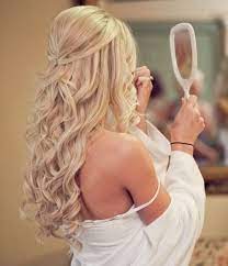 Prom Hair Ideas For A Strapless Dress Wedding Hair And Makeup Down Hairstyles Long Hair Styles