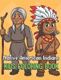 Native American Indians Kids Coloring Book: Indigenous People Color Book for Children of All Ages. Yellow Diamond Design with Black White Pages for Mi (Paperback) | West Side Books