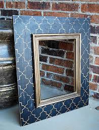 Black And Gold Mirror Frame Custom Vintage Black And Gold Moroccan Lattice Pattern 12x16 24 X 28 Total Size Frame Via Etsy Mirror Frame Diy Frame Decor Diy Mirror
