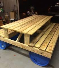 Build An Awesome Floating Picnic Table In 2020 Diy Picnic Table Floating Picnic Table Picnic Table