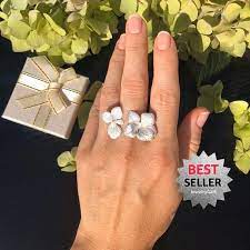Hydrangea Open Ring Sterling Silver Botanical Ring Hydrangea Etsy Silver Flower Ring Sterling Silver Flowers Real Flower Jewelry