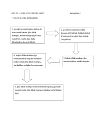 Yuk simak tata caranya disini. Solat Ketika Sakit