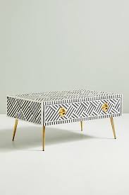 Optical Inlay Coffee Table Bone Inlay Table Coffee Table Painted Coffee Tables
