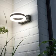 Applique Exterieure Led Integree 730 Lm Noir Saturn Inspire Applique Exterieur Led Applique Exterieur Et Luminaire Solaire