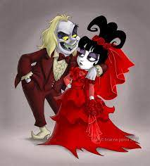 17 best images about beetlejuice on pinterest | saturday. Red Blooded Woman By Briannacherrygarcia On Deviantart Beetlejuice Cartoon Wedding Couple Cartoon Beetlejuice