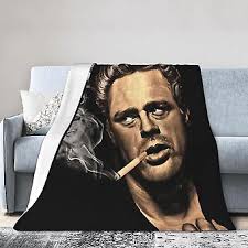 Fleece Blanket for Sofa Camping, Super Soft Lightweight Cozy Luxury Flannel  Bed Blanket, James Smoke Dean Fluffy Plush Couch Blanket Throw for All Sea 