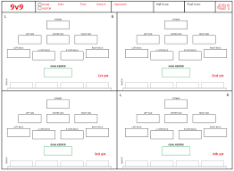 Soccer Formations And Systems As Lineup Sheet Templates