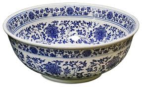 This sink is etched glass with a beautiful design. Porcelain Basin Sink Bowl With Blue And White Motif Asian Bathroom Sinks By China Furniture And Arts Houzz