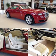Rolls Royce Wraith In Ensign Red Exterior And Creme Light Interior Colour Rollsroycewraith Prov Rolls Royce Wraith Interior Rolls Royce Rolls Royce Wraith