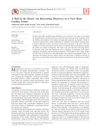 Respiratory symptoms — such as shortness of breath and dry. Pdf A Ball In The Heart An Interesting Discovery In A Very Rarecardiac Tumor
