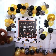 Themed 21st Birthday Decoration Ideas For Guys Gold Black Birthday Decoration Set Balloon Garland Etsy Birthday Decorations Birthday Party Decorations Birthday Parties