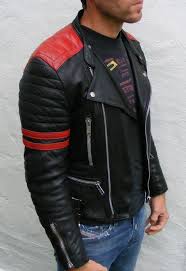 Black And Red Leather Motorcycle Jacket Vtg Leather Biker Cafe Racer Jacket Red Black Mens 36 Small Rockabilly Bobber Cafe Racer Jacket Leather Jacket Leather Jacket Men