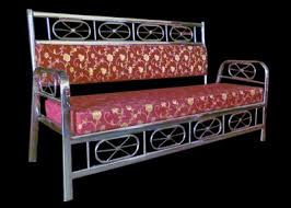 A series of chairs made with blackened steel and leather. Vip Sofa 3 Seater