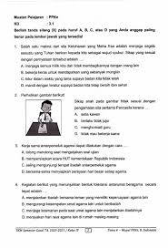 Arab sdit/ mi kelas 1 2 3 4 5 6 semester 2, yaitu Soal Pas Pkn Kelas 4 Semester 1 Pekerjaan Jawabanku Id