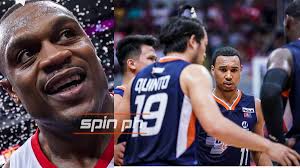 Justin Brownlee consoles Chris Newsome with encouraging words after finals