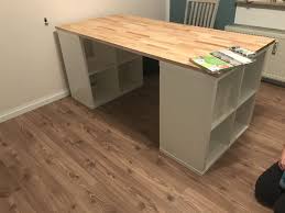 Nah Bzw Schreibtisch 2x Kallax 2x2 Und Eine Massivholzatte Schreibtisch Selber Bauen Ideen Schreibtisch Selber Bauen Mobel Selber Bauen