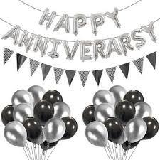 Well you're in luck, because here they come. Party Propz Black White 2pcs Black And Silver Anniversary Party Decorations Combo Anniversary Banner Pennant Banner And Metallic Balloons For Anniversary Decoration 25th Anniversary Decoration Price In India Buy Party Propz