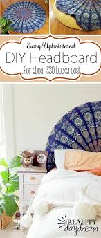 Double duty couch and round bed space saver. Rounded Upholstered Boho Headboard Reality Daydream