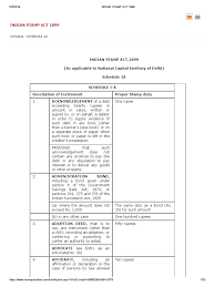 Delhi Stamp Act Schedule 1a Pdf Rupee Mortgage Law