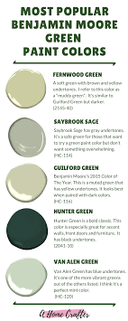 Most Popular Green Paint Colors For 2020 In 2020 Green Paint Colors Benjamin Moore Green Green House Color