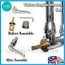 Take the original valve seat to the store to get the right replacement part. Brass Sink Tap Valve Replacement With Stainless Steel Lever Handle Set Brass Cartridge Valve Water Tap Kitchen Faucet Shopee Malaysia