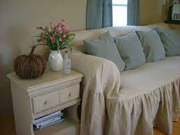 Shabby chic settee sectional couches couch furniture for. Listing Is For 1 Small Sofa Slipcover Throw 65long X 38 Wide Small In 100 Linen Natural W 19 R Shabby Chic Sofa Shabby Chic Couch Shabby Chic Room