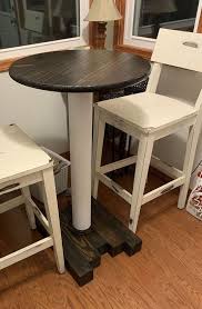 Covered Porch Table In 2020 Porch Table Tall Chairs Simple Decor