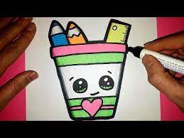 Cok Kolay Ve Sevimli Kalemlik Cizimi Youtube Cute Drawings Drawing Tutorial Easy Kawaii Drawings