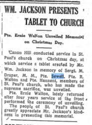 Sewell, Guy Blanchard: Service no. 654410