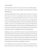 Contoh cover letter untuk magang. Cover Letter Shopee Docx Dear Hiring Manager With The Experiences I Have Had Working In Teams To Develop Creative Marketing Strategies I Believe That Course Hero